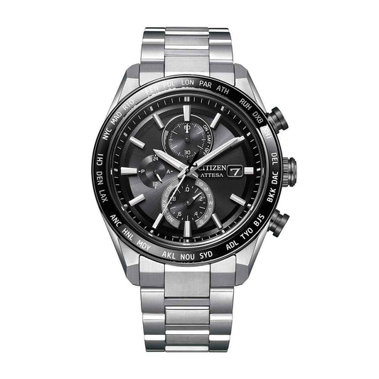 Citizen Men's Attesa Eco-Drive Titanium Watch with Black Dial