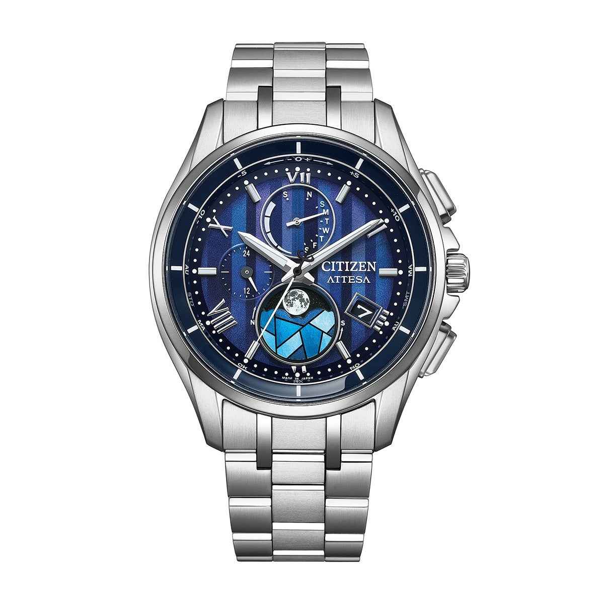 Citizen Men's Attesa Eco-Drive Titanium Watch with Blue Dial