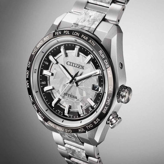 Citizen Men's Attesa Eco-Drive Titanium Watch with Silver Dial