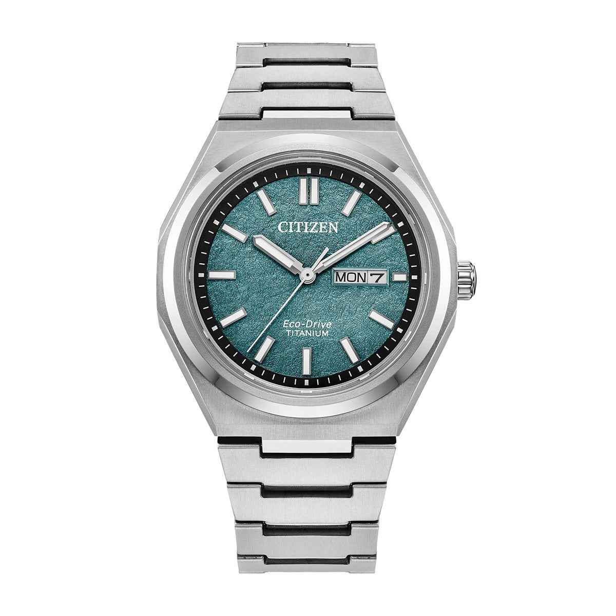 Citizen Men's Zenshin Eco-Drive Titanium Watch with Green Dial
