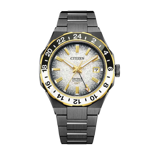 Citizen Men's Series 8 The Seasons Winter Automatic Gray Stainless Steel Watch with Silver Dial