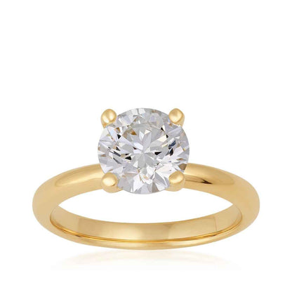 USA Collection 2 ct. tw. Lab-Grown Round Brilliant Diamond Solitaire Engagement Ring in 14K Yellow Gold