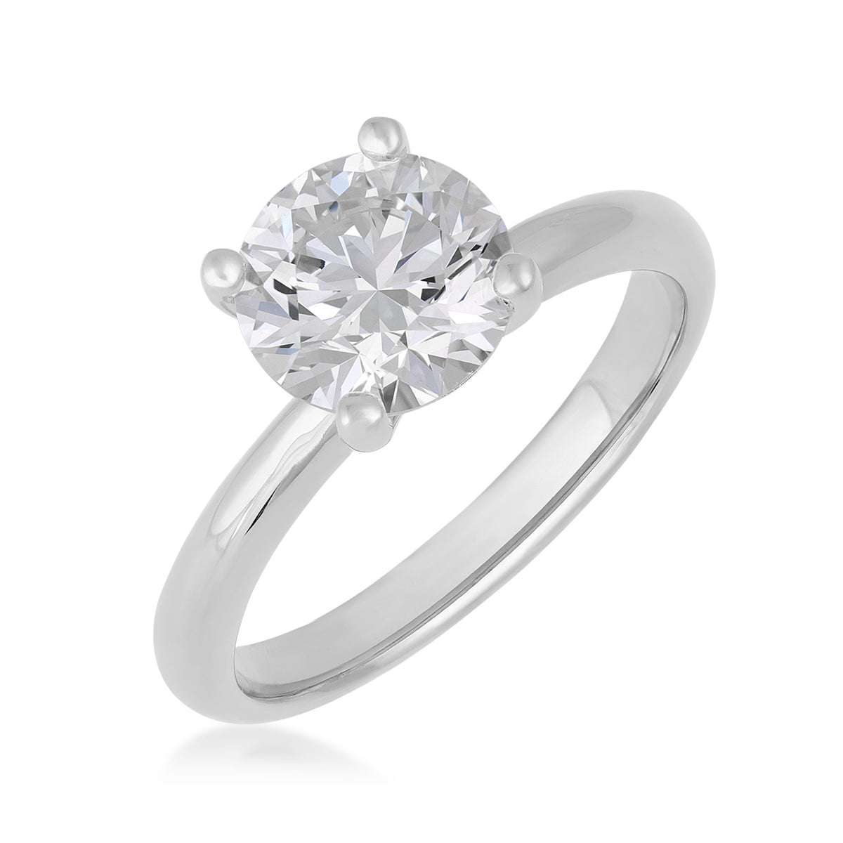2 ct. round diamond white gold solitaire engagement ring alt