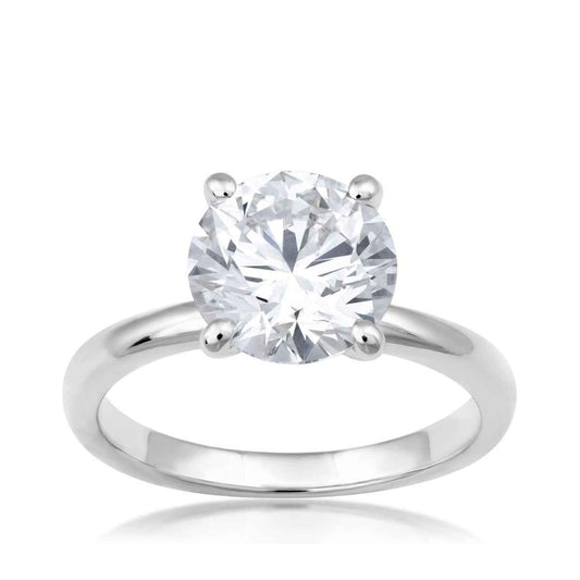 USA Collection 3 ct. tw. Lab-Grown Round Brilliant Diamond Solitaire Engagement Ring in 14K White Gold