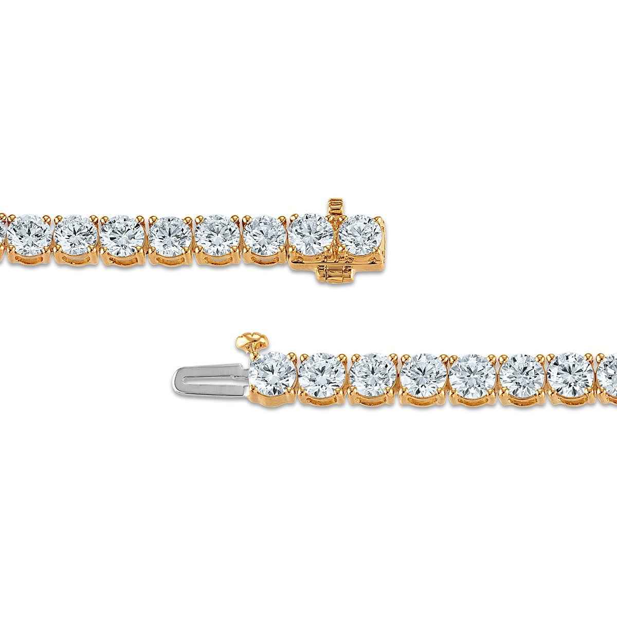 Adamante 10 ct. tw. Lab-Grown Diamond Tennis Bracelet in 14K Yellow Gold front view