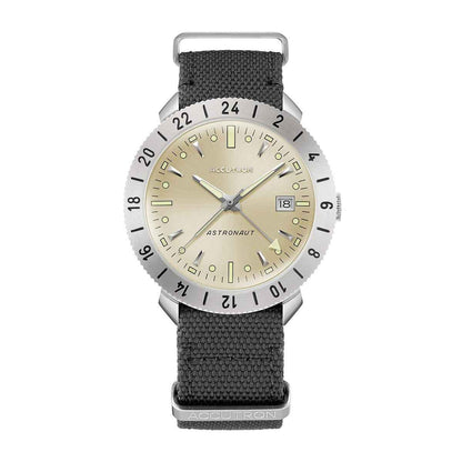 Accutron Men's Astronaut LTi Automatic Titanium Watch with White Dial front view