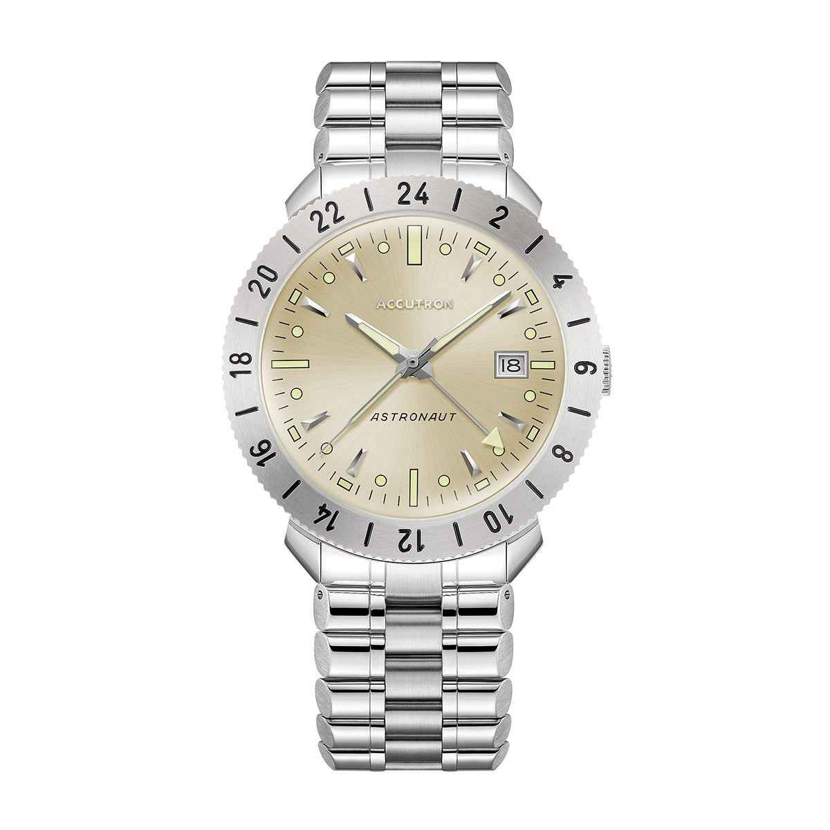 Accutron Men's Astronaut LTi Automatic Titanium Watch with White Dial