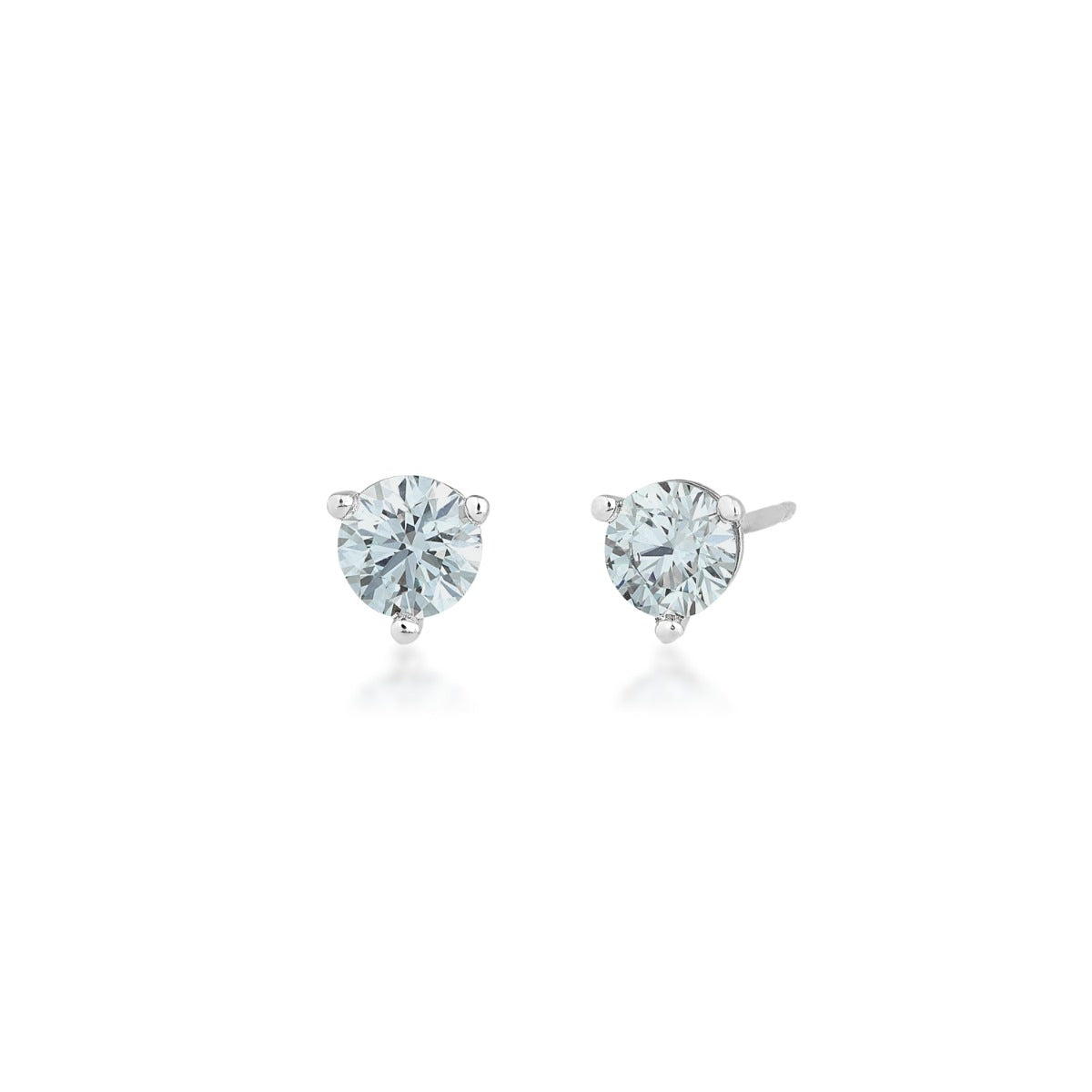 USA Collection 1/2 ct. tw. Lab-Grown Round Brilliant Diamond Solitaire Earrings in 14k White Gold