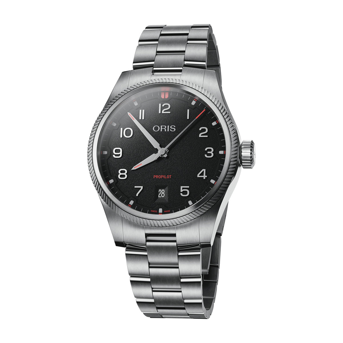 black dial propilot oris automatic watch