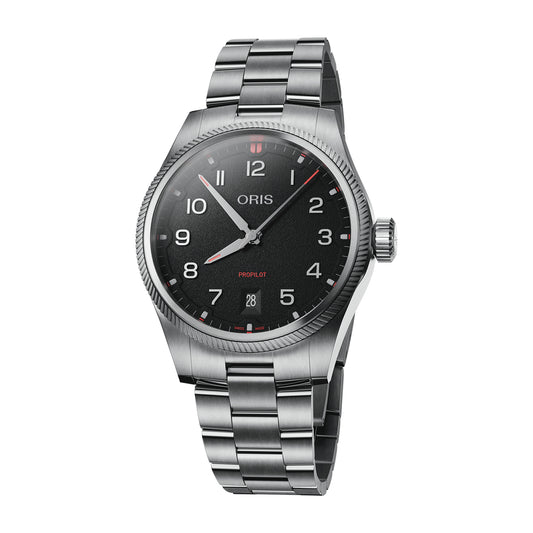 black dial propilot oris automatic watch