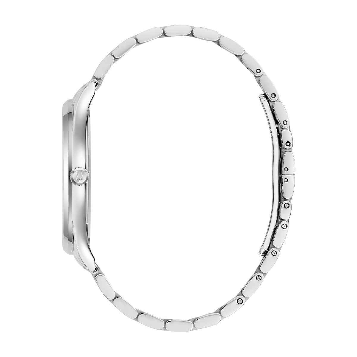 Bulova Men's Classic Quartz Stainless Steel Watch with Silver Dial