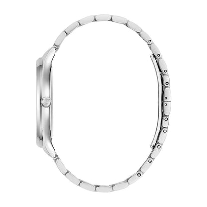 Bulova Men's Classic Quartz Stainless Steel Watch with Silver Dial