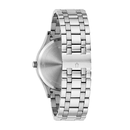 Bulova Men's Classic Quartz Stainless Steel Watch with Silver Dial