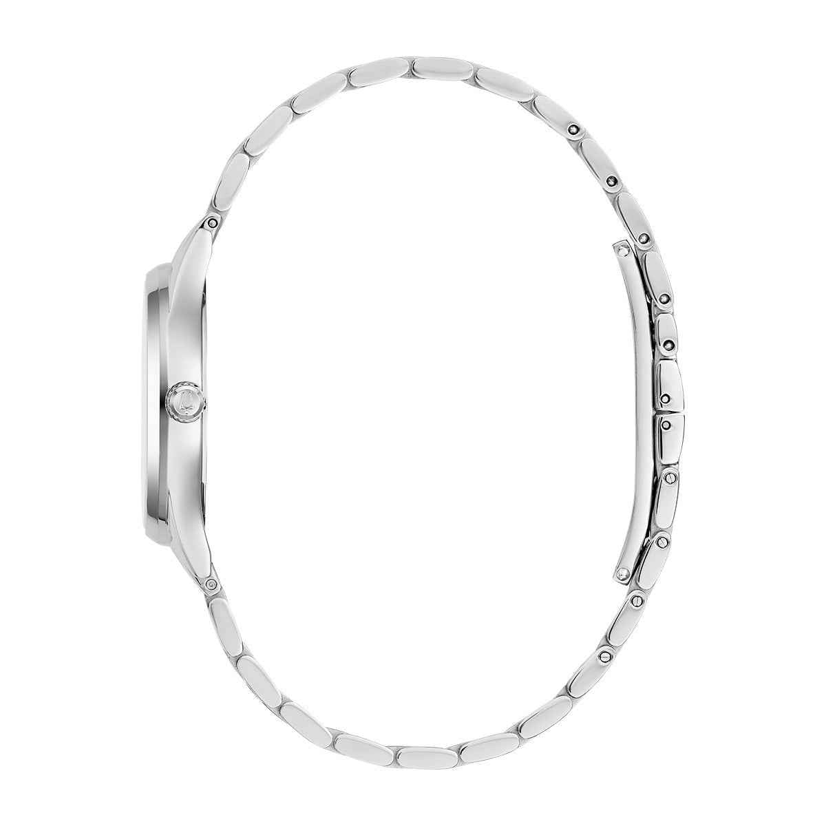 Bulova Ladies' Classic Quartz Stainless Steel Watch with Silver Dial
