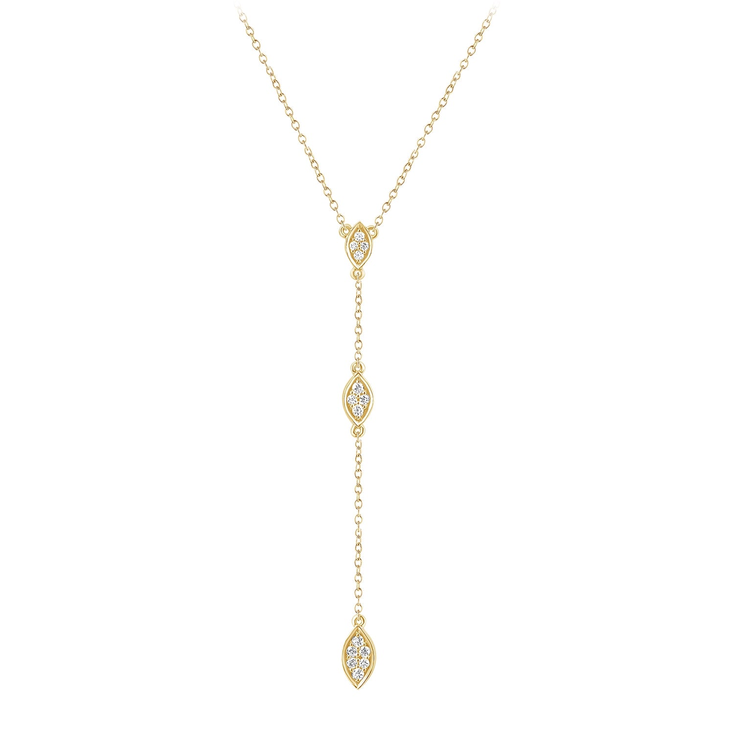 1/5 ct. tw Lariat Diamond Necklace in 10K Yellow Gold