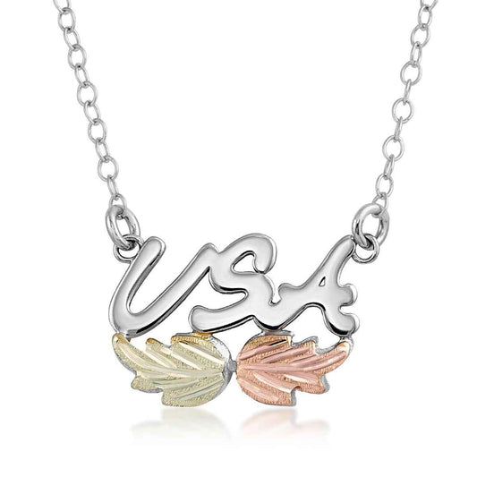 Black Hills Gold USA Necklace in Sterling Silver