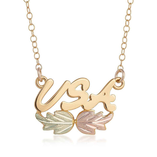 Black Hills Gold USA Necklace in 10K Yellow Gold