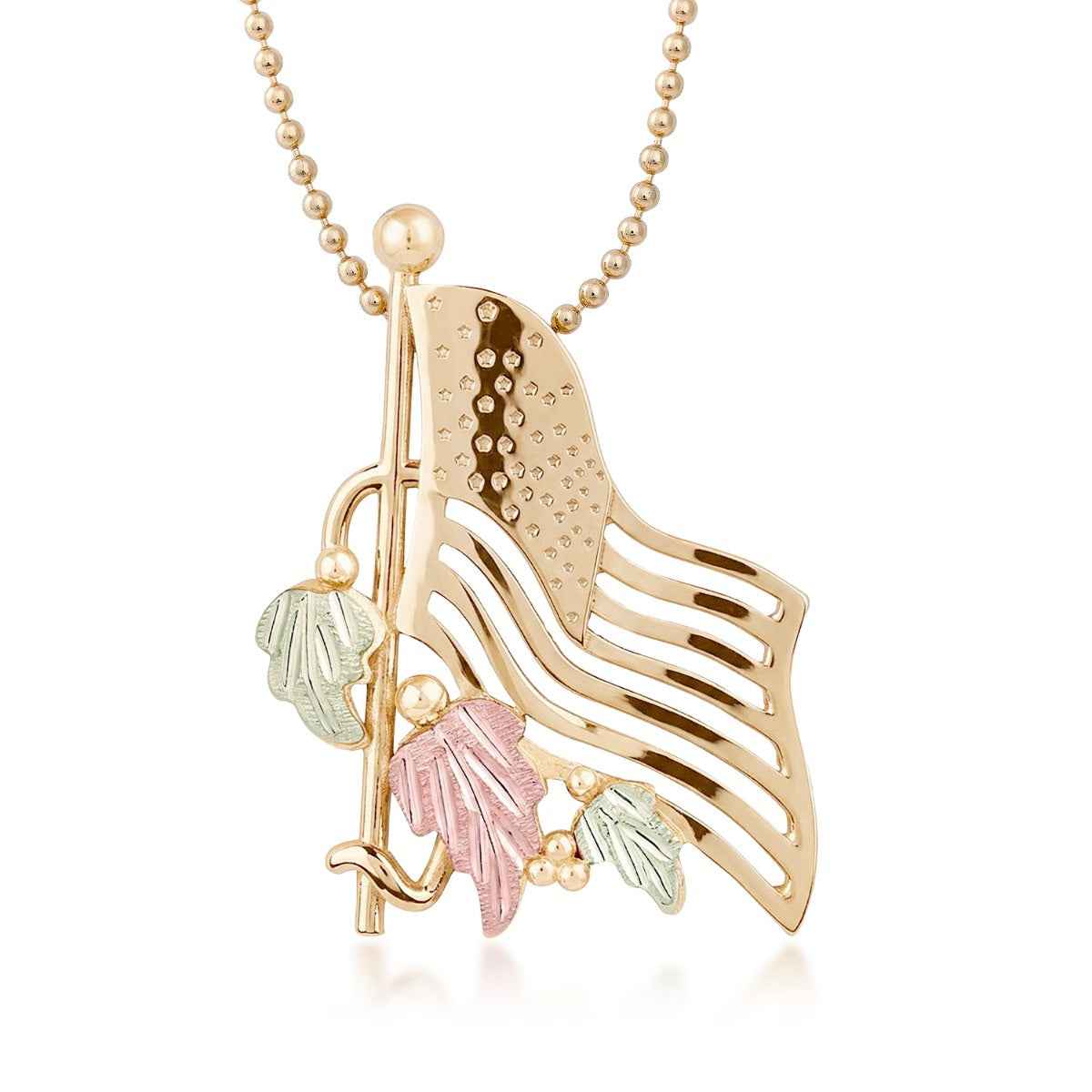 Black Hills Gold Flag Pendant in 10K Yellow Gold