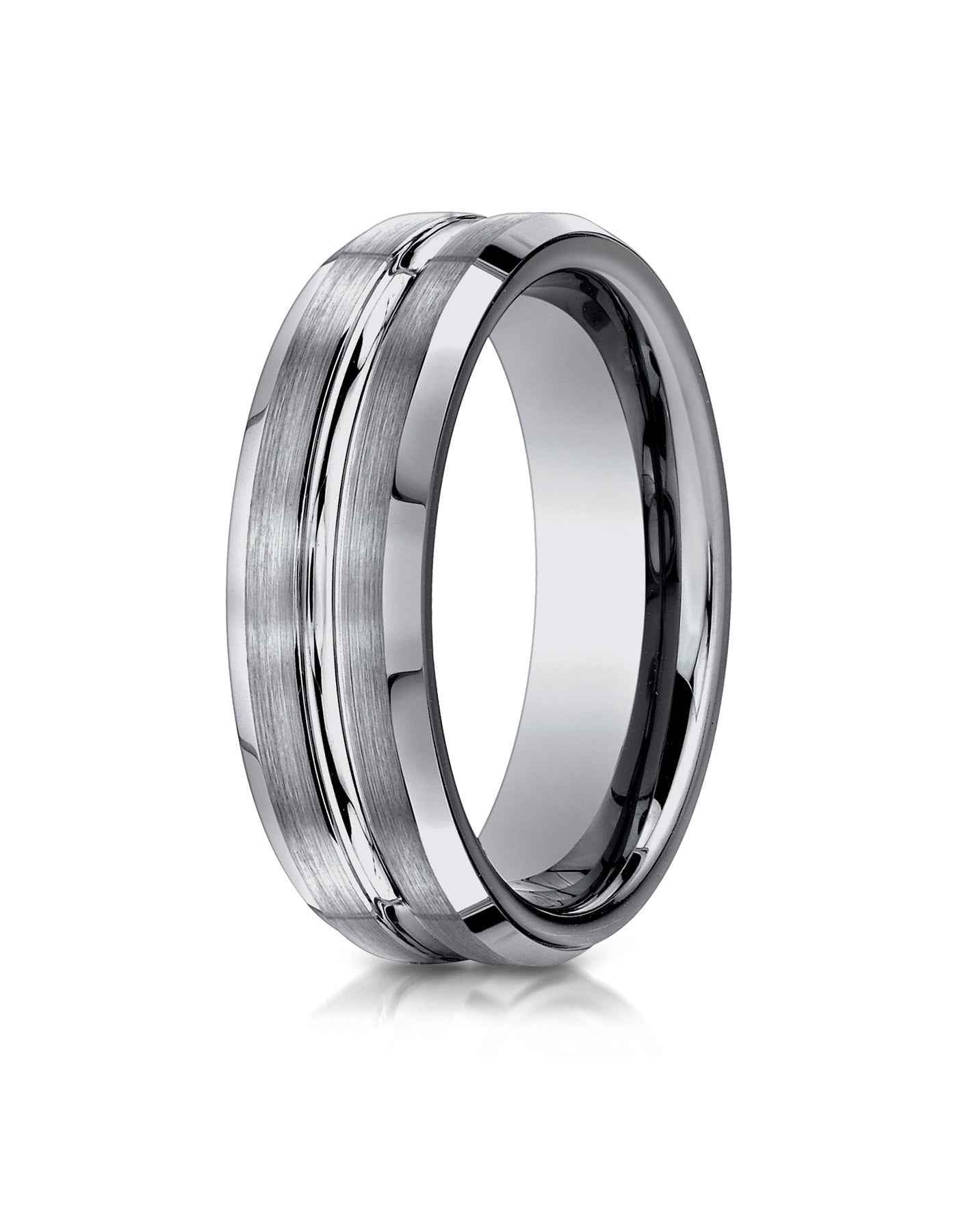 BENCHMARK Mens 7MM Tungsten Wedding Band close-up detail