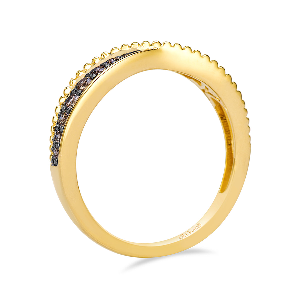 14K Honey Gold Le Vian 1/4 ct. tw. chocolate diamond twist ring