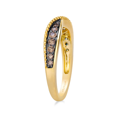 14K Honey Gold Le Vian 1/4 ct. tw. chocolate diamond twist ring