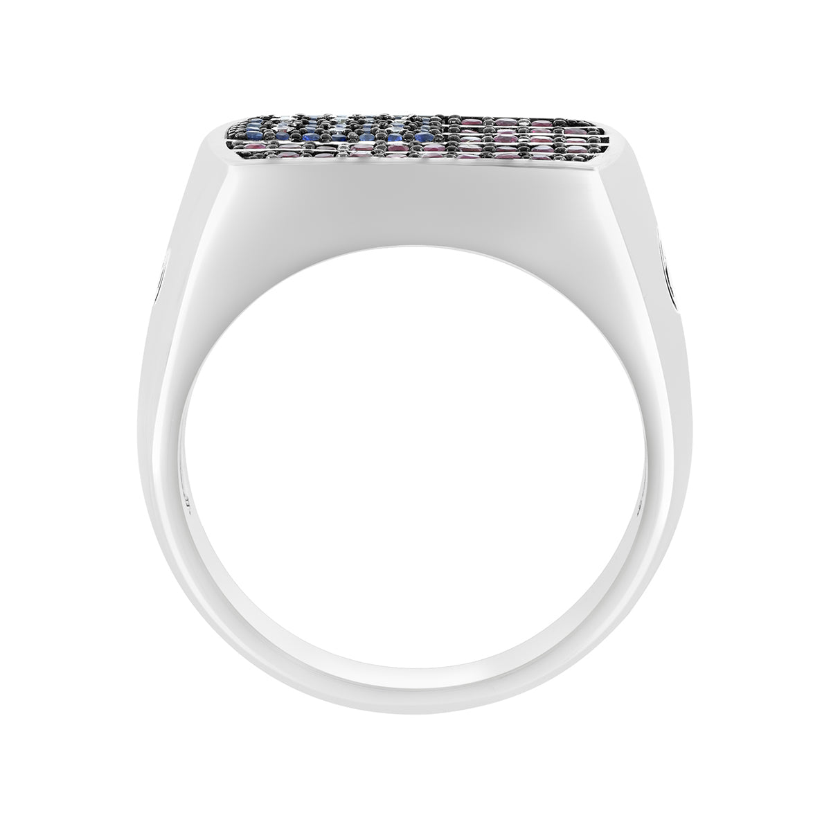 ruby sapphire diamond american flag ring