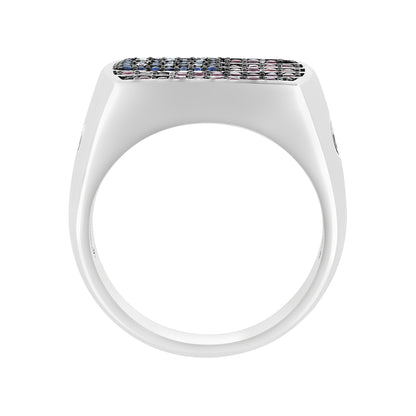 ruby sapphire diamond american flag ring