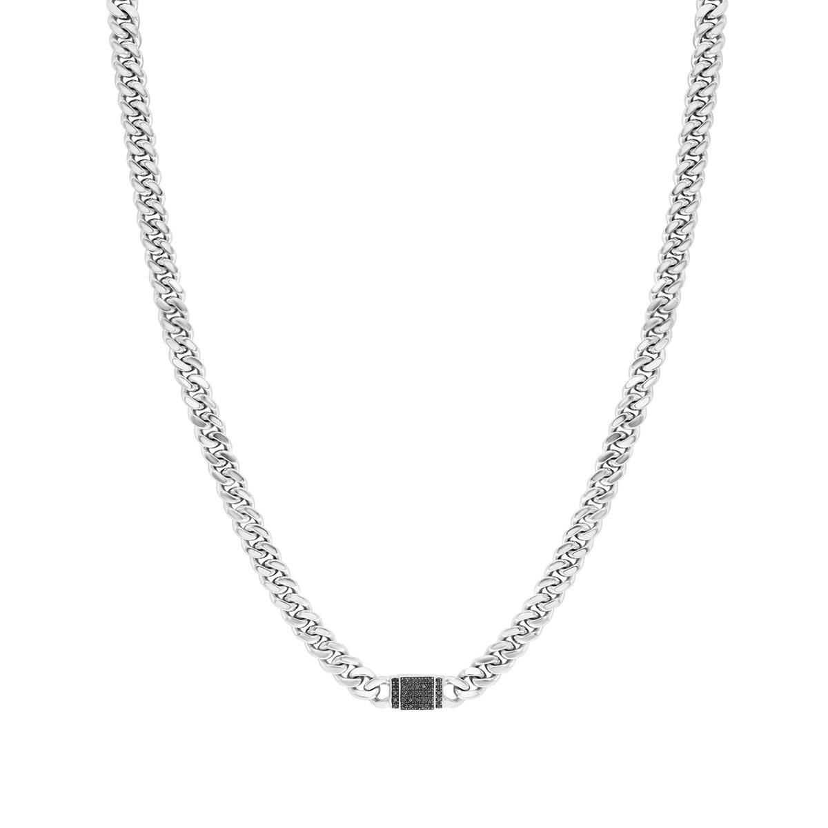 treated black diamond effy men's necklace