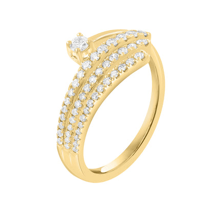 multi-row bypass diamond effy ring