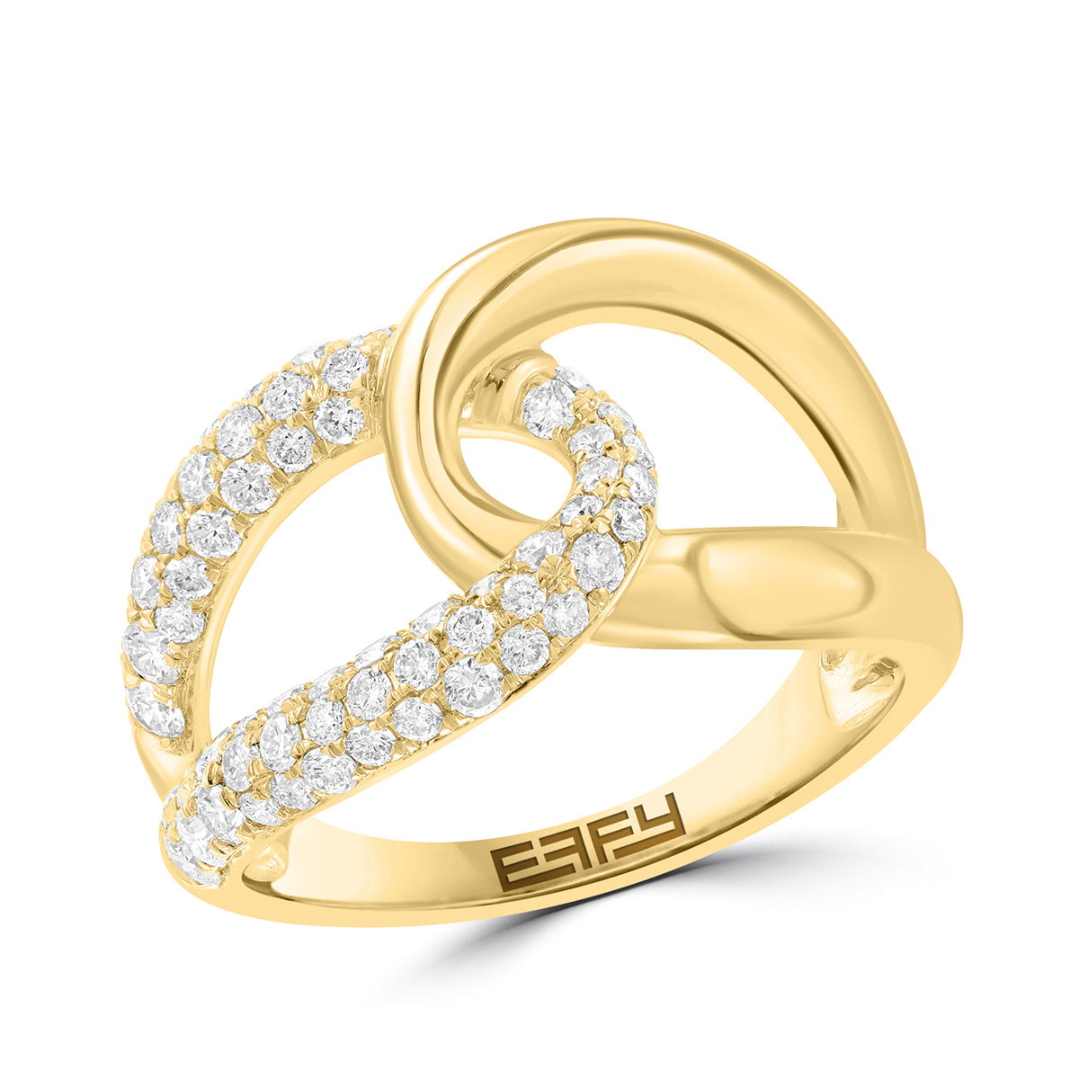 14K yellow gold 3/4 ct. diamond linked Effy ring