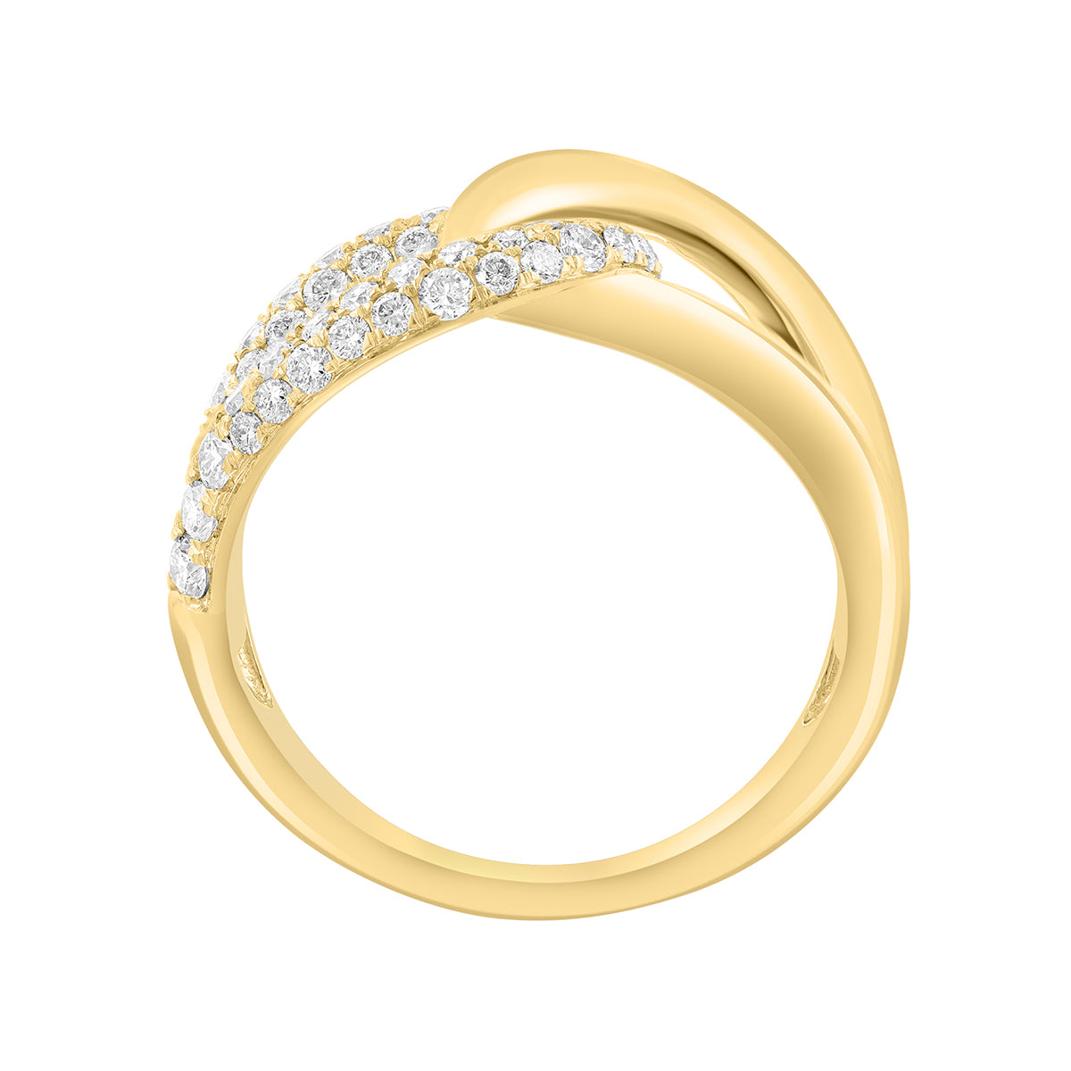 14K yellow gold 3/4 ct. diamond linked Effy ring