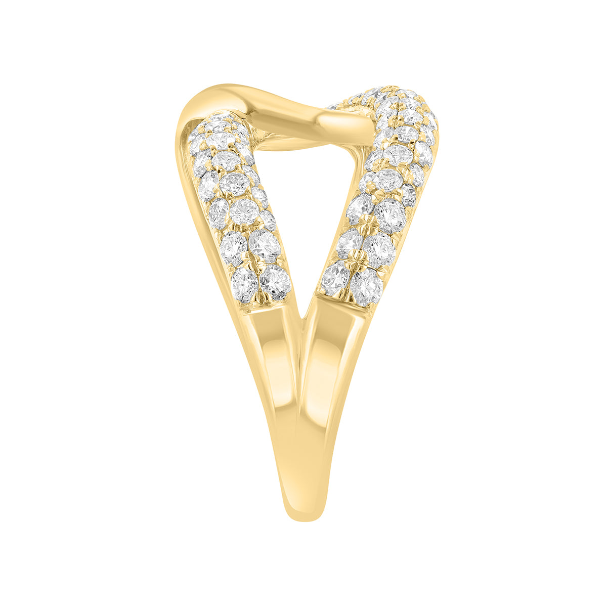 14K yellow gold 3/4 ct. diamond linked Effy ring