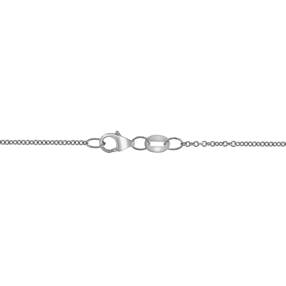 14k white gold effy baguette and round diamond bar pendant with 1/2 ct. tw. diamonds