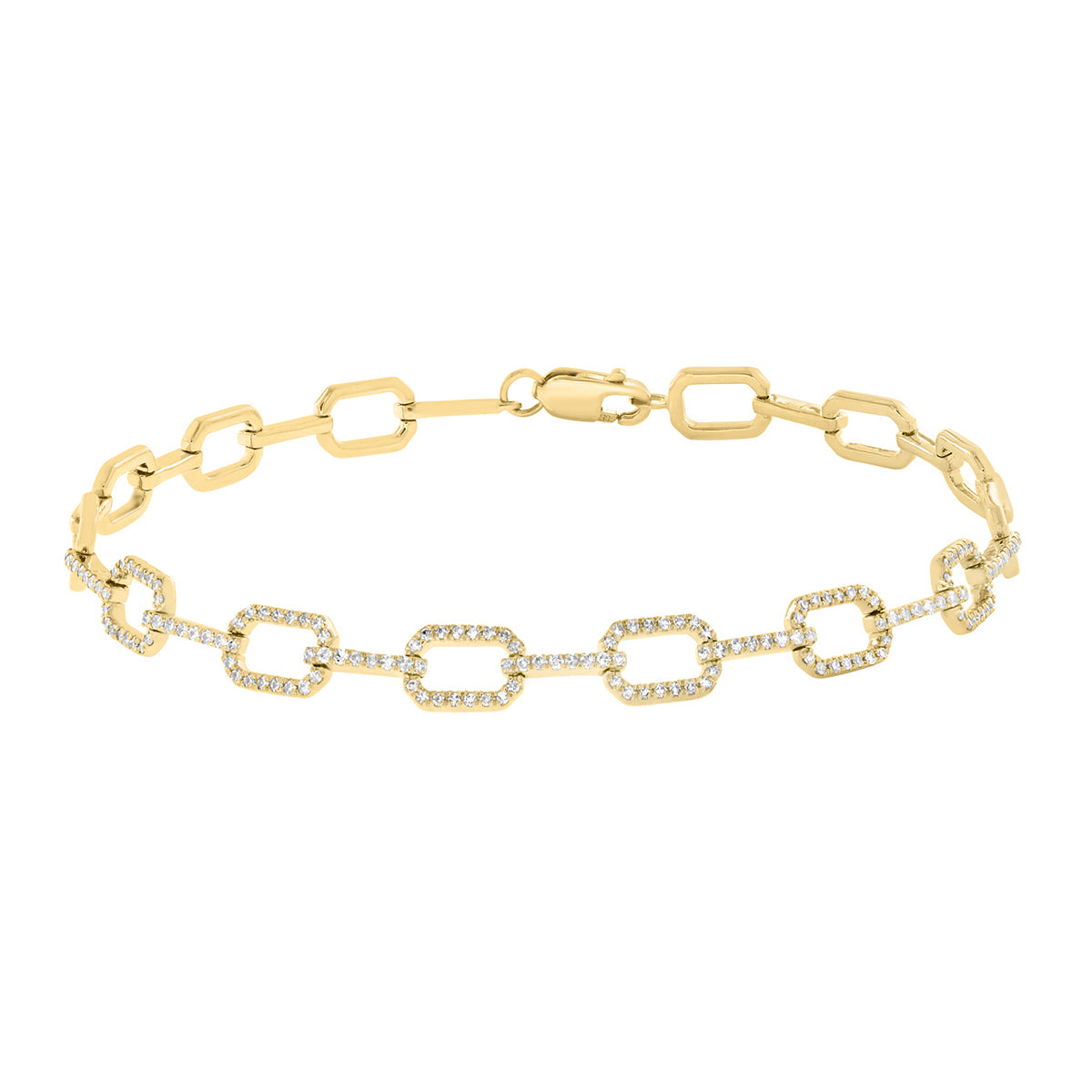 14K yellow gold 1/3 ct. diamond link Effy bracelet