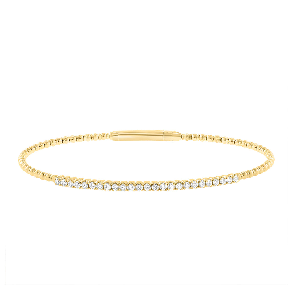 14K yellow gold 3/8 ct. diamond flexi bangle Effy bracelet