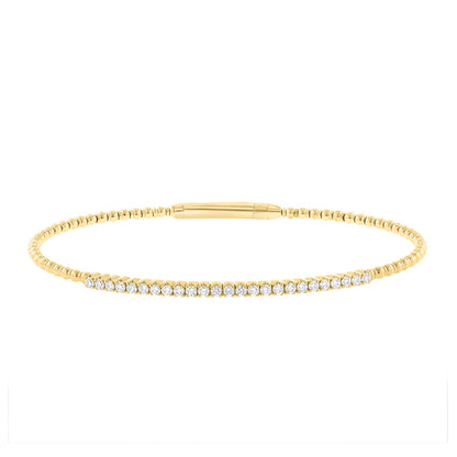 14K yellow gold 3/8 ct. diamond flexi bangle Effy bracelet