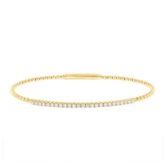 14K yellow gold 3/8 ct. diamond flexi bangle Effy bracelet