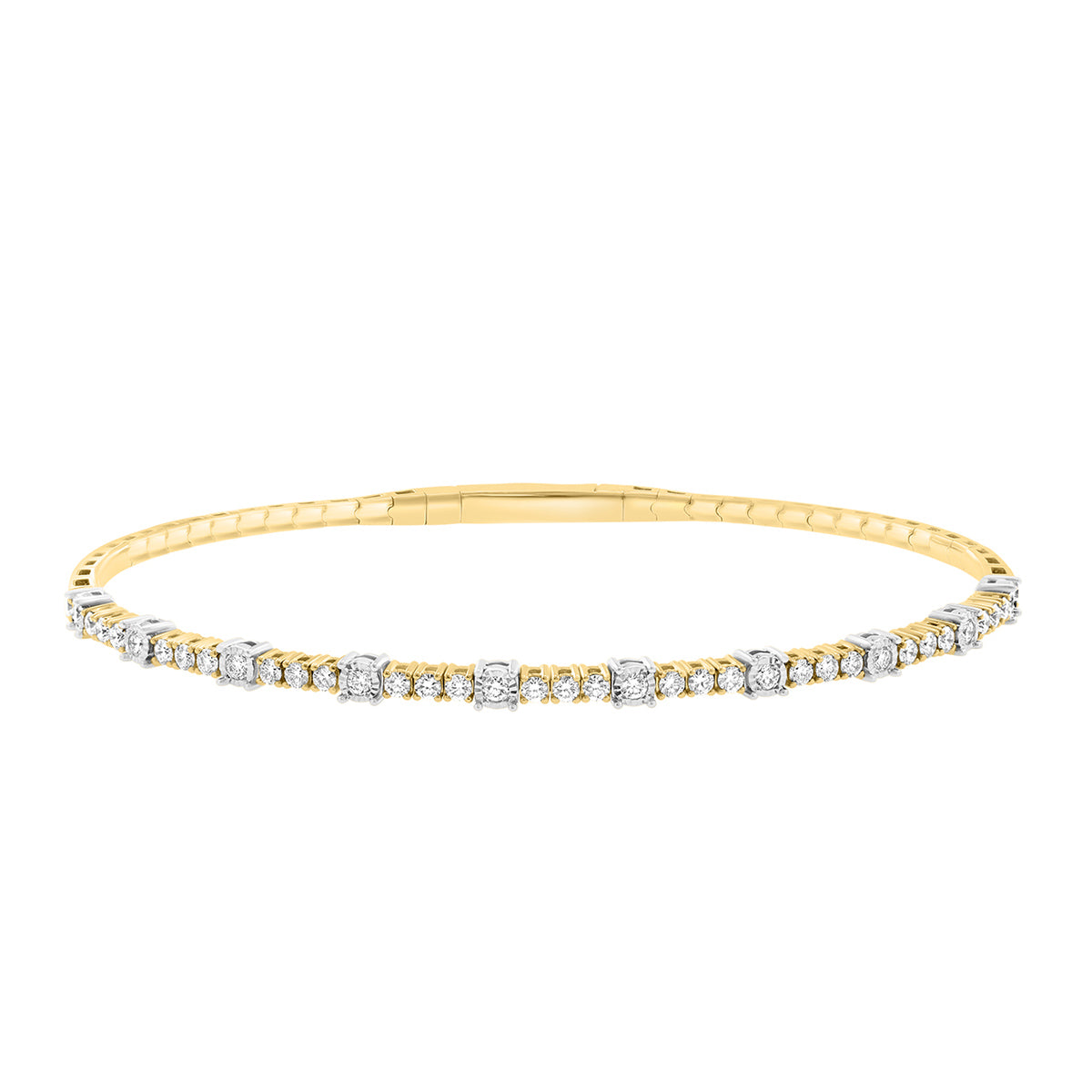two tone gold 3/4 ct. diamond Effy bangle bracelet