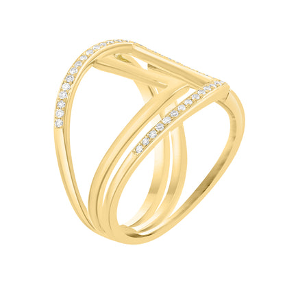 14K yellow gold 1/6 ct. diamond Effy fashion ring
