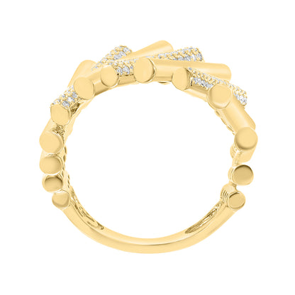14K yellow gold 1/2 ct. diamond staggered Effy ring