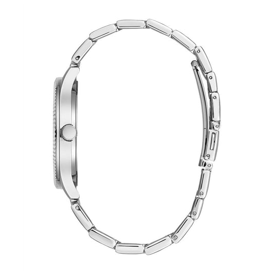Caravelle Men's Dress Stainless Steel Watch with Silver Dial front view