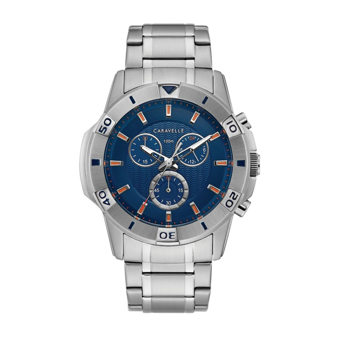 Caravelle Men's Sport Stainless Steel Watch with Blue Dial (2)