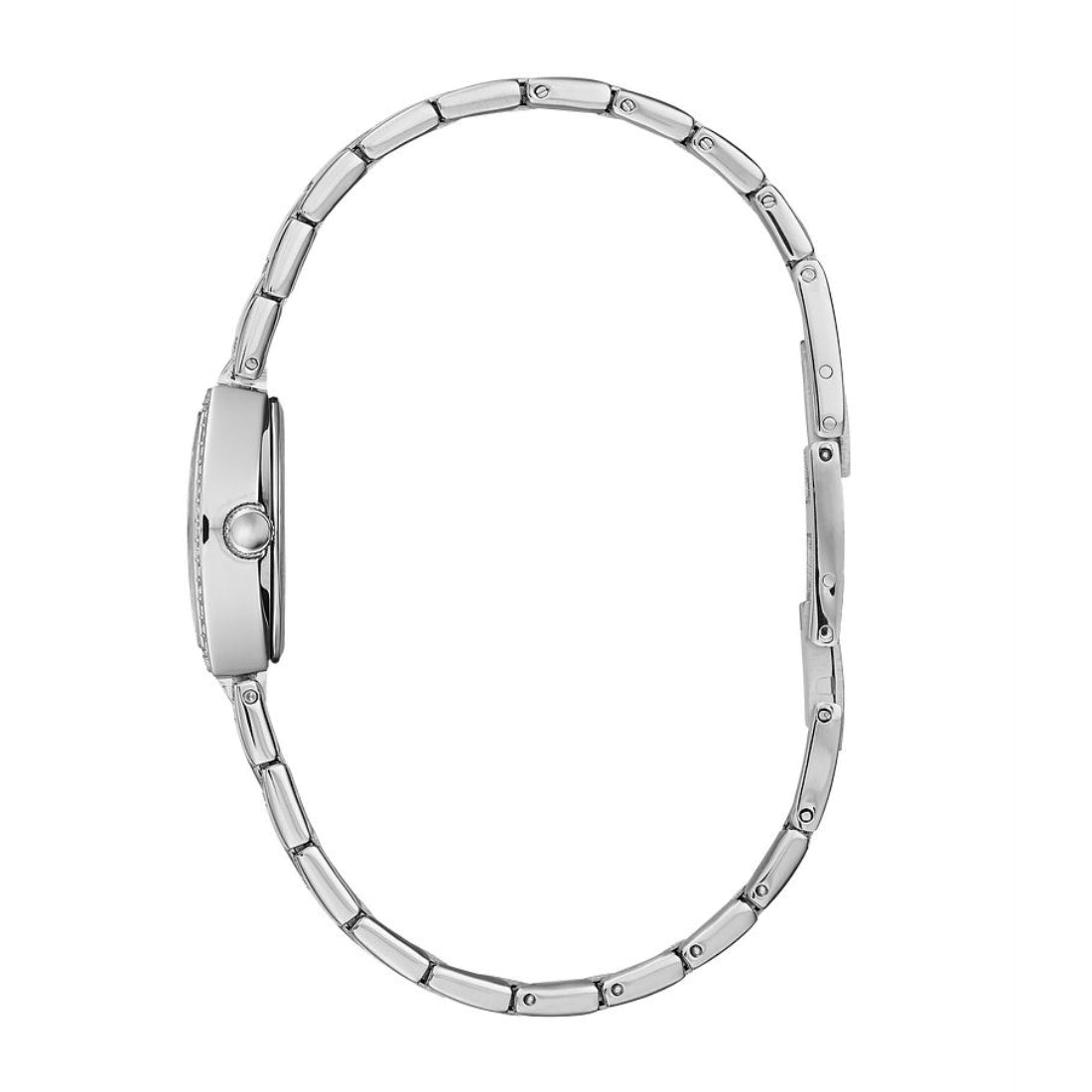 Caravelle Ladies' Dress Stainless Steel Watch with Black Dial front view