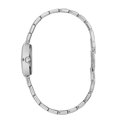 Caravelle Ladies' Dress Stainless Steel Watch with Black Dial front view