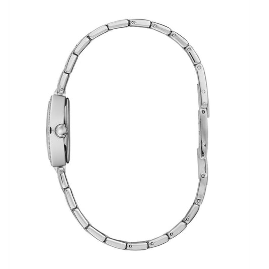 Caravelle Ladies' Dress Stainless Steel Watch with Black Dial front view