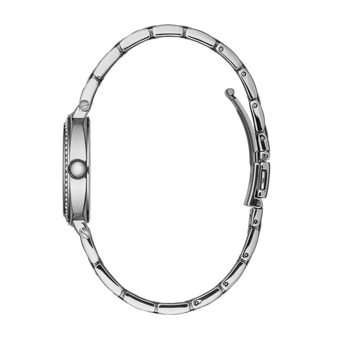 Caravelle Ladies' Modern Stainless Steel Watch with Crystal Dial front view
