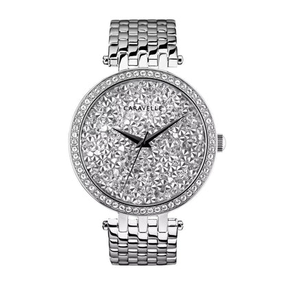 Caravelle Ladies' Modern Stainless Steel Watch with Crystal Dial
