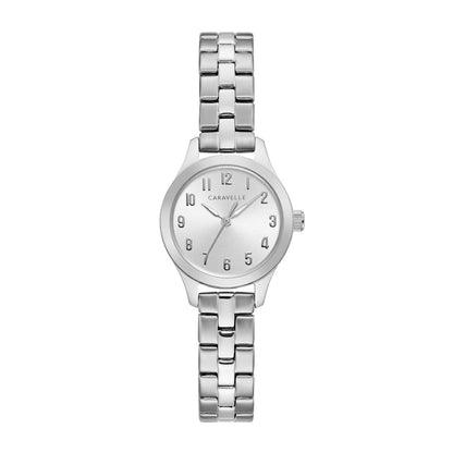 Caravelle Ladies' Traditional Stainless Steel Watch with Silver Dial