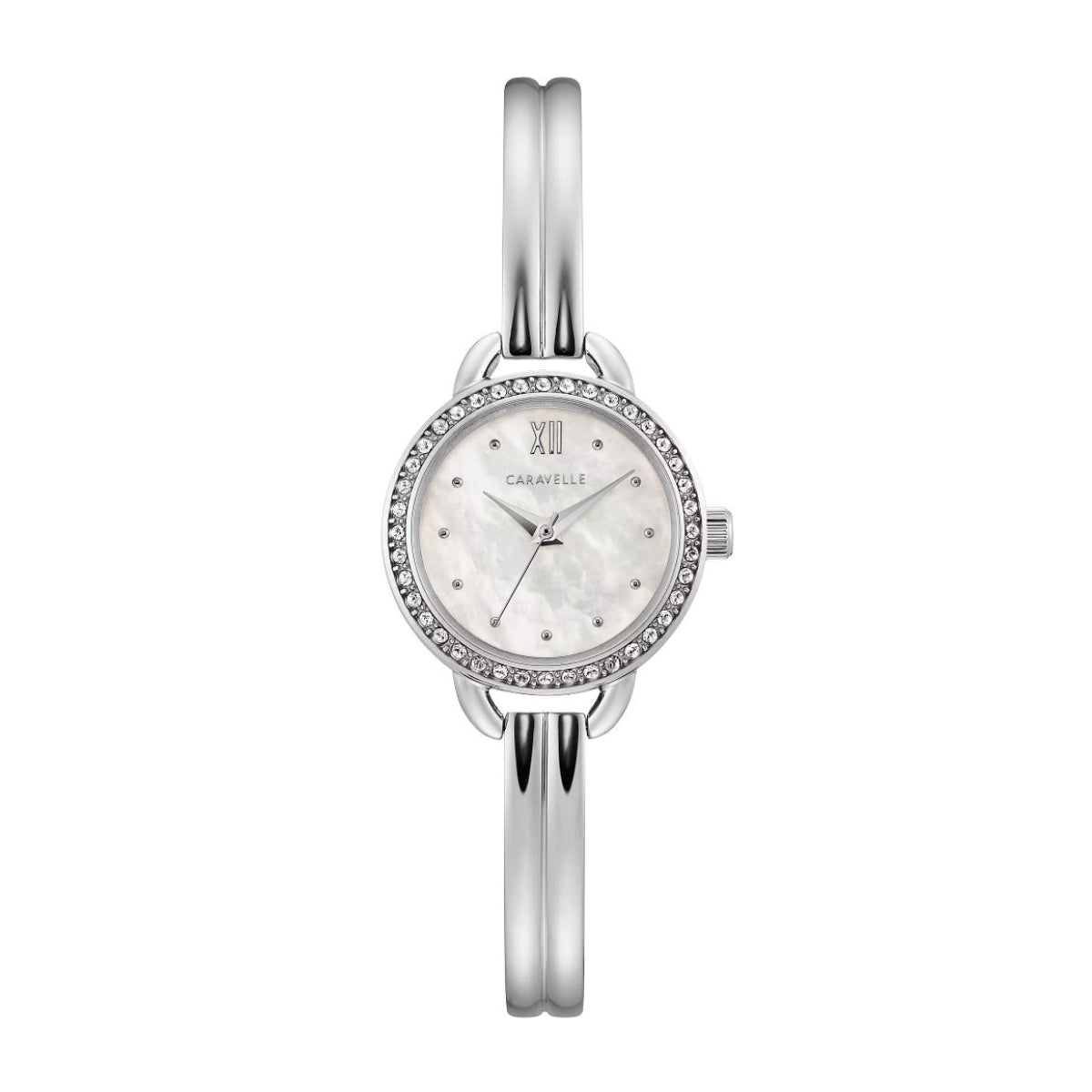 Caravelle Ladies' Dress Stainless Steel Watch with Mother of Pearl Dial