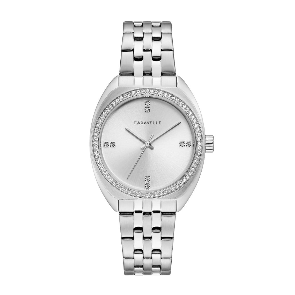 Caravelle Ladies' Retro Stainless Steel Watch with Silver Dial
